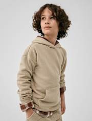 Kids Garment Dyed Premium Fleece Hoodie
