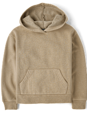 Sweat à capuche en polaire de qualité supérieure teint en pièce pour enfants