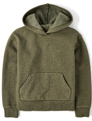 Sweat à capuche en polaire de qualité supérieure teint en pièce pour enfants