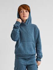 Kids Garment Dyed Premium Fleece Hoodie