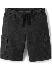Kids Garment Dyed Premium Fleece Cargo Shorts