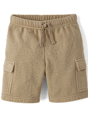Kids Garment Dyed Premium Fleece Cargo Shorts