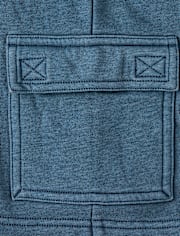 Kids Garment Dyed Premium Fleece Cargo Shorts