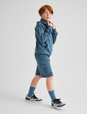Kids Garment Dyed Premium Fleece Cargo Shorts