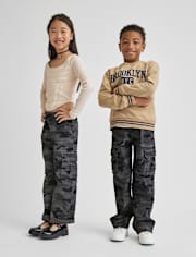 Kids Wide Leg Pull On Cargo Pants