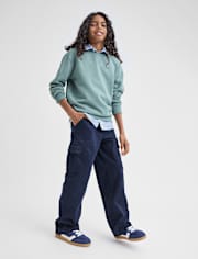 Kids Wide Leg Pull On Cargo Pants