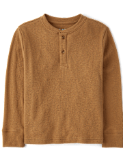 Boys Thermal Henley Top