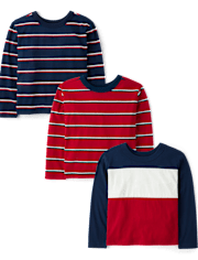 Boys Striped Top 3-Pack
