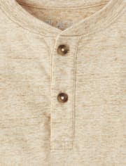 Boys Marled Henley Top