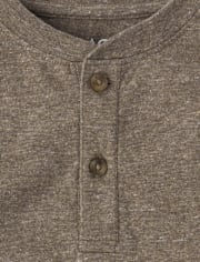 Boys Marled Henley Top