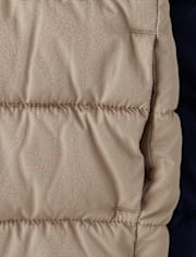 Boys Colorblock Hooded Puffer Jacket