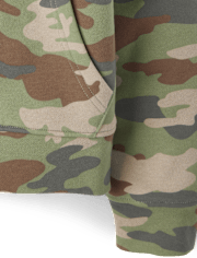 Kids Camo Premium Fleece Sherpa Lined Zip Up Hoodie