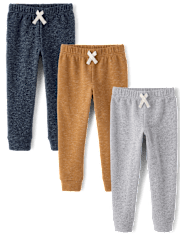 Baby And Toddler Fleece Jogger Pants 3-Pack