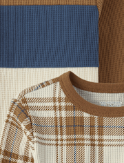 Lot de 3 hauts thermiques colorblock pour bébés et tout-petits garçons