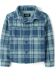 Baby And Toddler Plaid Knit Button Up Shirt