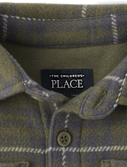 Chemise boutonnée en tricot confortable et luxueuse à carreaux pour bébé et tout-petit