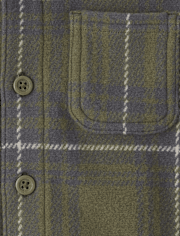 Chemise boutonnée en tricot confortable et luxueuse à carreaux pour bébé et tout-petit