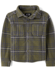 Baby And Toddler Plaid Knit Button Up Shirt
