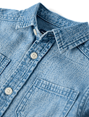 Baby And Toddler Chambray Utility Button Up Shirt