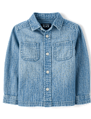 Baby And Toddler Chambray Utility Button Up Shirt