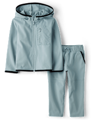 Baby And Toddler Boys Cozy Tech 2-Piece Outfit Set