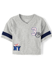 Baby And Toddler Boys Embroidered Varsity Football Top