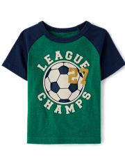 Baby And Toddler Boys Soccer Raglan Top
