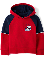 Baby And Toddler Boys Embroidered Varsity Premium Fleece Hoodie