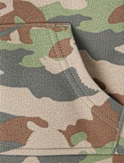 Baby And Toddler Camo Premium Fleece Sherpa Lined Zip Up Hoodies