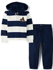 Baby And Toddler Boys Varsity 2-Piece Outfit Set