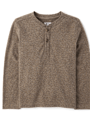 Baby And Toddler Boys Marled Henley Top
