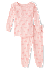 Baby And Toddler Girls Heart Pajamas