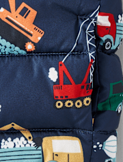 Toddler Boys Print Puffer Jacket