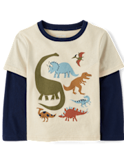 Baby And Toddler Boys Graphic Layered Top