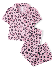 Girls Leopard Pajamas