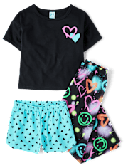 Girls Heart 3-Piece Pajama Set