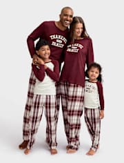 Baby And Toddler Matching Family Thankful For Family Cotton And Flannel Pajamas
