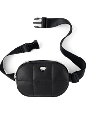Girls Quilted Heart Belt Bag