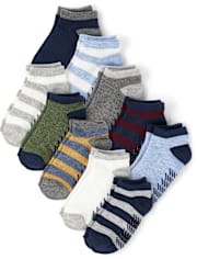 Lot de 10 paires de chaussettes rayées pour tout-petits garçons