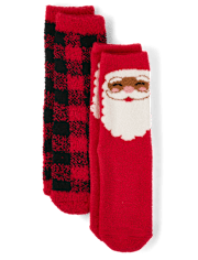 Kids Matching Family Santa Cozy Socks 2-Pack