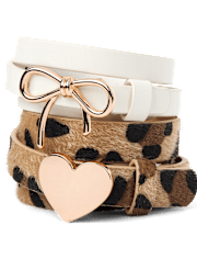 Girls Bow Belt 2-Pack