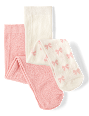 Baby Girls Bow Tights 2-Pack