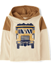 Baby And Toddler Boys Graphic Hooded Top