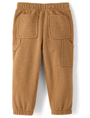 Baby And Toddler Boys Premium Fleece Carpenter Jogger Pants