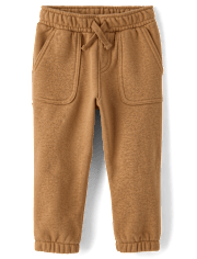 Baby And Toddler Boys Premium Fleece Carpenter Jogger Pants