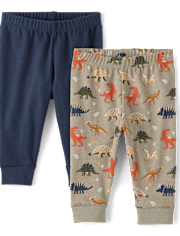 Baby Boys Dino Pants 2-Pack