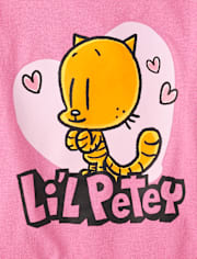 Girls Dog Man Lil Petey Graphic Tee