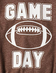 Baby Football Game Day Graphic Bubble Bodysuit