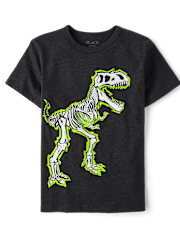 Boys Dino Skeleton Graphic Tee