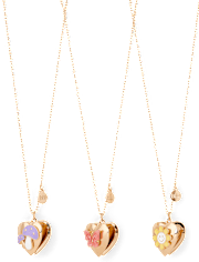 Girls Butterfly BFF Locket Necklace 3-Pack